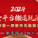 (8482期)2024全平台搬运玩法,只需一款软件,无脑输出,新手也能月入2W+