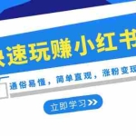 (8439期)新赛道·快速玩赚小红书:通俗易懂,简单直观,涨粉变现(35节课)