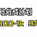 (8376期)视频号分成计划,日入300-1k,持久稳定!