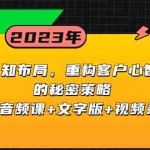 (8271期)认知 布局,重构客户心智的秘密策略三天音频课+文字版+视频录像