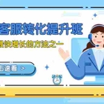 (8233期)金牌客服-转化提升班,利润率最快增长的方法之一(9节课)