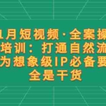 (8182期)11月短视频·全案操盘手培训:打通自然流量 成为想象级IP必备要素 全是干货