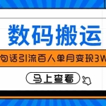 (8129期)仅靠一句话引流百人变现3万?