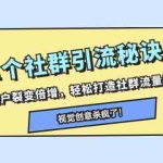 (8122期)11个社群引流秘诀,让用户裂变倍增,轻松打造社群流量池