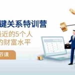 (8105期)三十条关键关系特训营:你关系 最近的5个人决定你的财富水平(30节课)