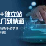 (8065期)tk+独立站从0基础入门到精通,跨境电商独立站新手必学课(33节课)