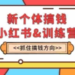 (7937期)新个体·搞钱-小红书训练营:实战落地运营方法,抓住搞钱方向,每月多搞2w+