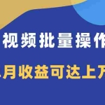 (7908期)多多视频带货项目批量操作玩法,仅复制搬运即可,单月收益可达上万+