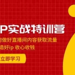 (7903期)知识IP实战特训营:知识博主如何做好直播间内容获取流量 打造好ip 收心收钱