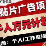 (7809期)AI贴片广告项目,单号收入50-300