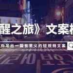 (7776期)《觉醒之旅》文案模型,带着你用你的一件小事写出一篇有意义的短视频文案
