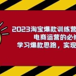 (7756期)2023淘宝爆款训练营【第2期】电商运营的必修课,学习爆款思路 实现利润增长