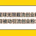 (7691期)知识星球无限截流创业粉玩法,单日被动引流创业粉100+