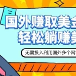 (7684期)赚美金项目 用好这几个网站 轻松在家完成躺赚美金