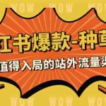 (7671期)2023小红书爆款-种草营,最值得入局的站外流量渠道(22节课)