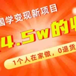 (7568期)全新蓝海,国学变现新项目,1个人在家做,0退货,3天4.5w收益【178G资料】