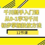 (7463期)千川-新手入门课,从0-1学习千川,初步掌握投放方法(12节课)