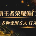 (7338期)全新王者荣耀偏门玩法,多种变现方式 日入1000+小白闭眼入(附1000G教材)