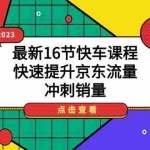 (7319期)2023最新16节快车课程,快速提升京东流量,冲刺销量