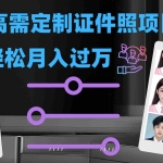 (7305期)轻松月入过万!高需求冷门项目:证件照定制项目最新玩法