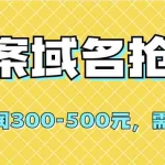 (7277期)【全网首发】备案域名抢注,一单利润300-500元,需求量大