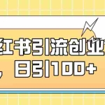 (7264期)小红书引流创业粉,日引100+,小白可上手,可矩阵操作