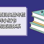 (7252期)小红书虚拟项目实战专栏,带你玩转小红书,打造完善的变现体系