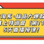 (7226期)打造淘系·标品大爆款引流班线上特训营(第17期)5天直播授课!