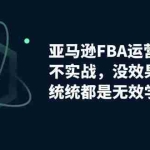 (7217期)亚马逊-FBA运营进阶课,不实战,没效果的学习,统统都是无效学习