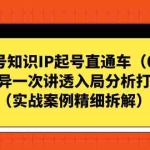 (7193期)视频号-知识IP起号直通车(0-1)平台差异一次讲透入局分析打法指南(实战