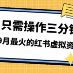 (7191期)一单50-288,一天8单收益500+小红书虚拟资源变现,视频课程+实操课+…