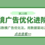(7131期)跨境广告·优化进阶课·第23期,8*15数模广告优化法,用数据驱动决策