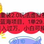 (7037期)电脑重装2.0玩法虚拟赛道,长期蓝海项目 一单29.9不等 月入过万 小白可操作