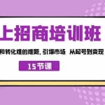 (7005期)线上·招商培训班,解决流量和转化难的难题 引爆市场 从起号到变现(15节)