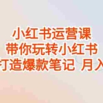 (6921期)小红书运营课,带你玩转小红书,轻松打造爆款笔记  月入过万