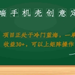 (6827期)高端手机壳创意定制,项目正处于蓝海,每单收益30+,可以上矩阵操作