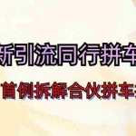 (6853期)最新引流同行拼车群合伙拼车找博主日引百人新玩法