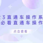 (6766期)2023直通车操作 系列课,新手必看直通车操作详解
