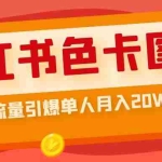 (6658期)小红书色卡图文带货流量引爆单人月入20W+