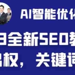 (6554期)2023最新网站AI智能优化SEO教程,简单快速出权重,AI自动写文章+AI绘画配图