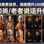 (6458期)小和尚、老者图片会说话 项目升级版,简单利用图片制作视频,快速起号