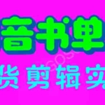 (6455期)抖音书单号带货剪辑实战:手把手带你 起号 涨粉 剪辑 卖货 变现(46节)