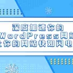 (6502期)深度加速你的WordPress网站,让你的网站快如闪电!