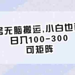 (6496期)百家号无脑搬运,小白也可操作,日入100-300,可矩阵