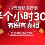 (6434期)最新抖音撸音浪教学,半小时300米,不露脸不出境,两三场就能拉爆直播间