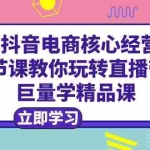 (6309期)2023抖音电商核心经营方法:18节课教你玩转直播带货,巨量学精品课