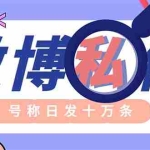 (6266期)外面收费998的最新微博无限私信软件 轻松日发十万条【群发脚本+使用教程】