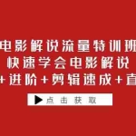 (6201期)电影解说流量特训班:快速学会电影解说,入门+进阶+剪辑速成+直播课