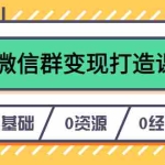 (6170期)人人必学的微信群变现打造课,让你的私域营销快人一步(17节-无水印)