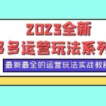 (6139期)2023全新【多多运营玩法系列课】,最新最全的运营玩法,50节实战教程